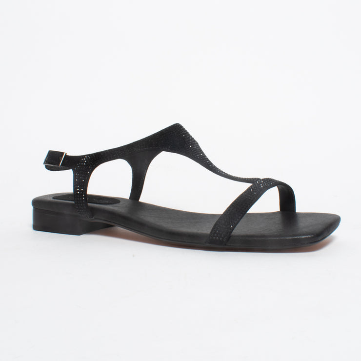 Django and Juliette Parah Black Sandal front. Size 43 womens shoes