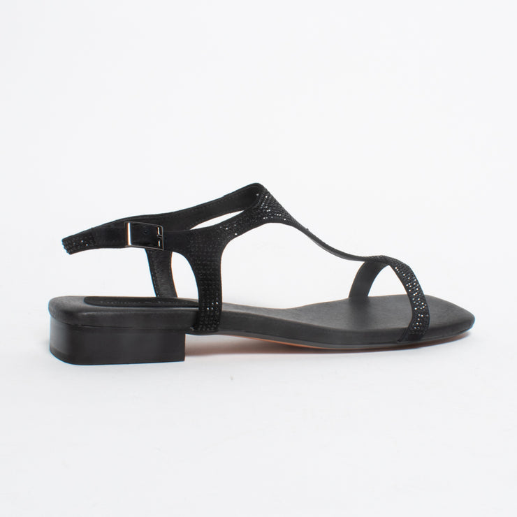 Django and Juliette Parah Black Sandal back. Size 44 womens shoes