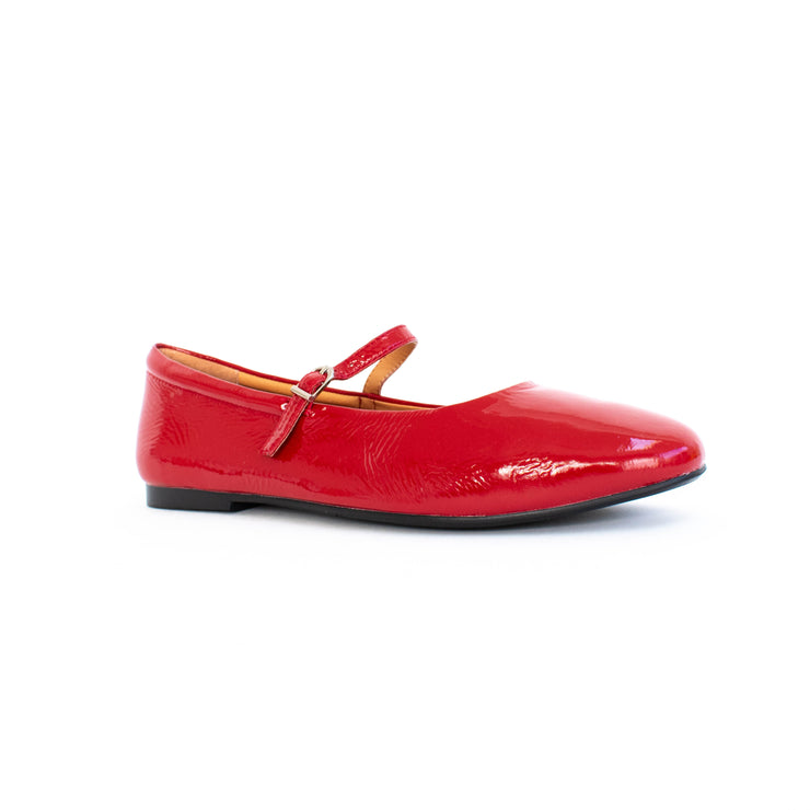 Bresley Passy Red Patent Shoes front. Size 44 womens shoes