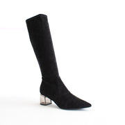 Minx Paxton Black Long Boot front. Size 44 womens shoes