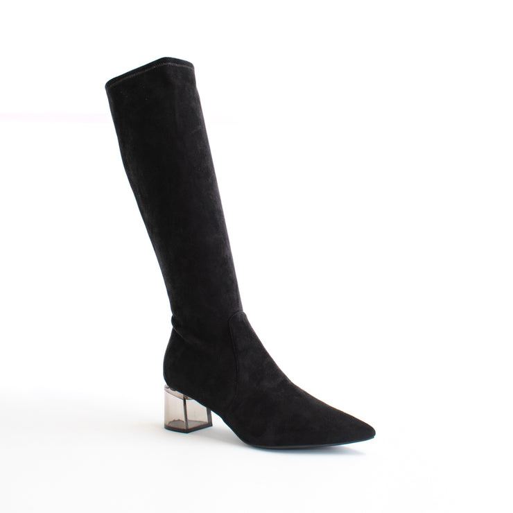 Minx Paxton Black Long Boot front. Size 44 womens shoes