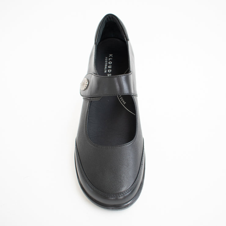 Klouds Peach Black Stretch Shoes top. Size 43 womens shoes