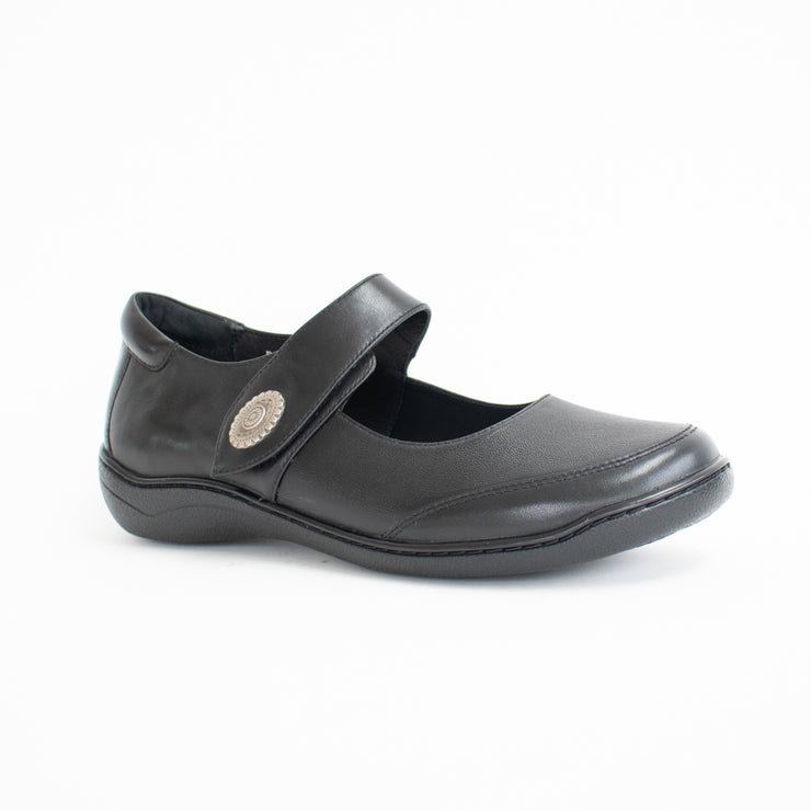 Klouds Peach Black Stretch Shoes front. Size 43 womens shoes