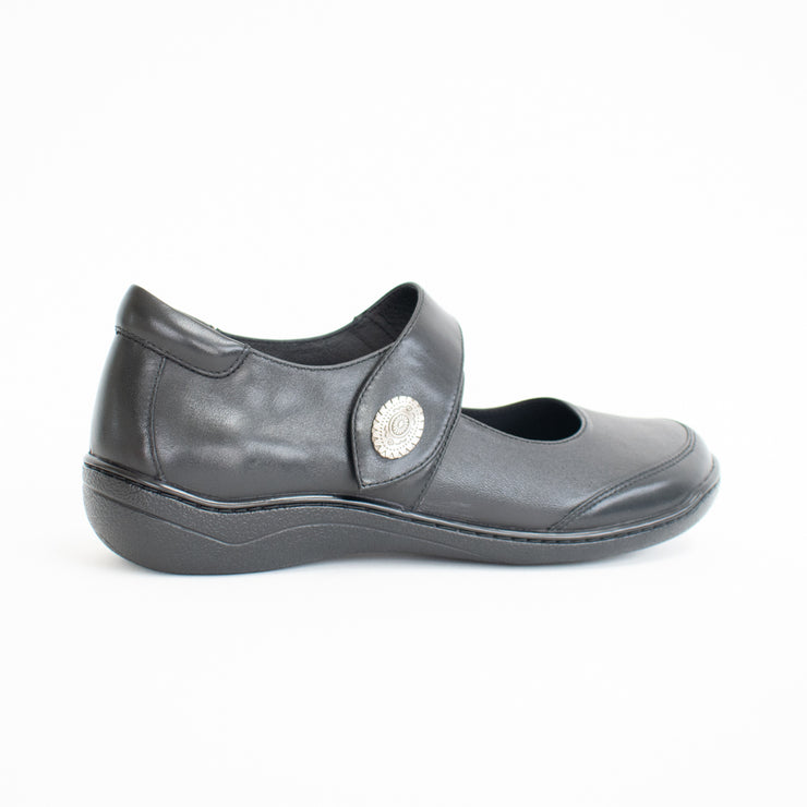 Klouds Peach Black Stretch Shoes back. Size 44 womens shoes