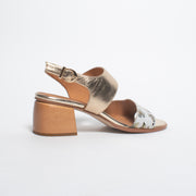 Bresley Pommel Gold Garden Sandal back. Size 44 womens shoes