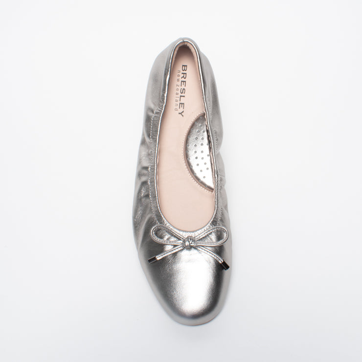 Bresley Poncho Silver Ballet Flat top. Size 46 womens shoes