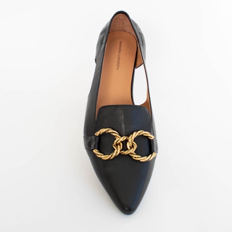 Tamara London Prissy Black Shoes top. Size 43 womens shoes