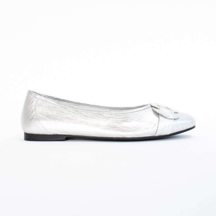 Bresley Pushy Silver Snake Shoes side. Size 42 womens shoes