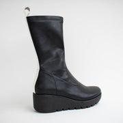Bresley Petunia Black Cream Boot back. Size 44 womens shoes
