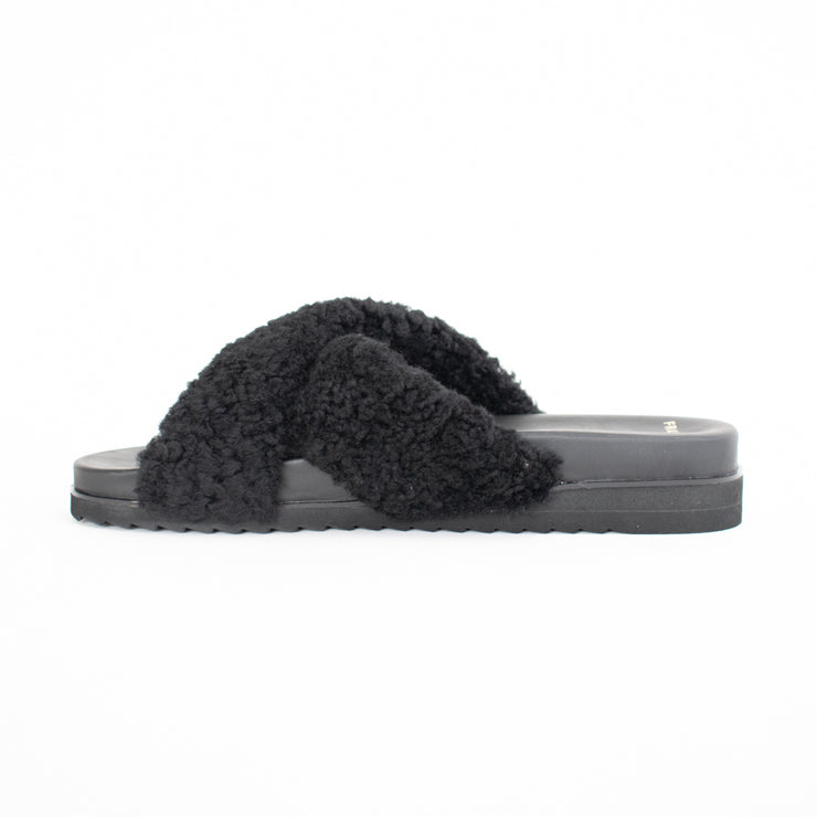 Frankie4 Rebel Black Shearling Slippers inside. Size 13 womens shoes