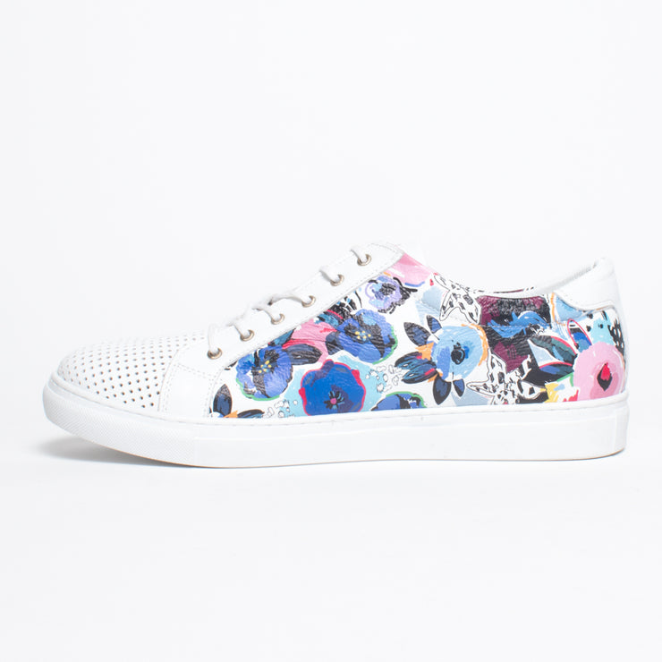 Cabello Renee White Floral Sneaker inside. Size 45 womens shoes