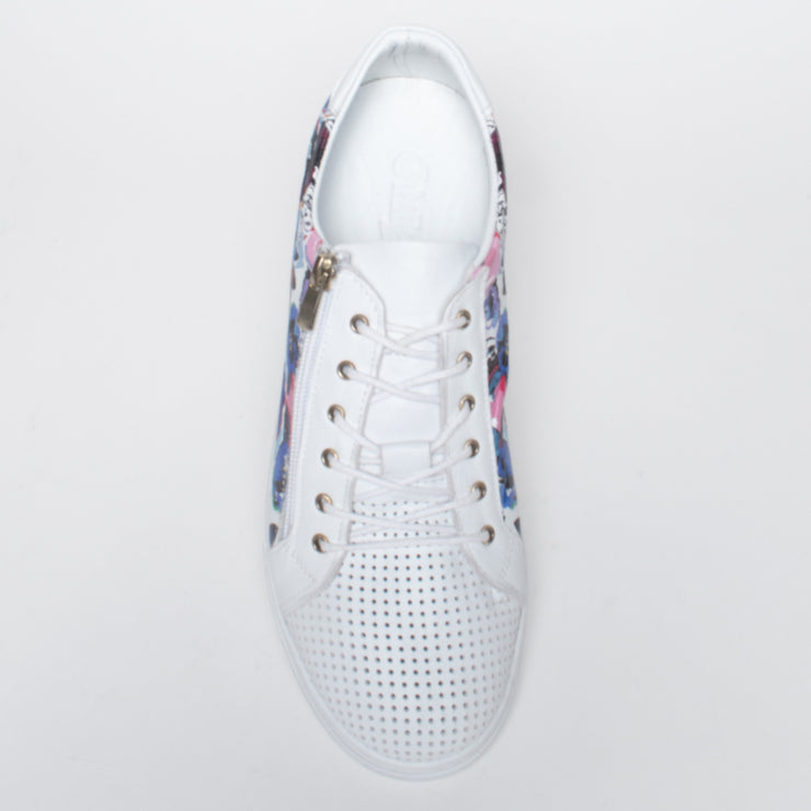 Cabello Renee White Floral Sneaker top. Size 46 womens shoes