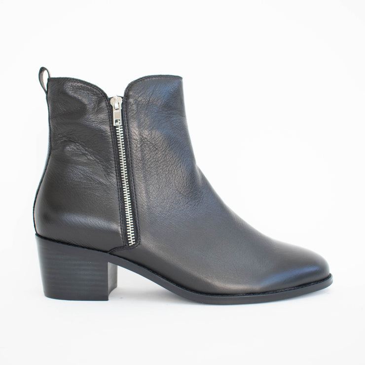 Ziera Rondon Black Ankle Boots side. Size 42 womens shoes