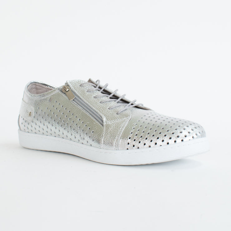Cabello Rubee Silver Sneaker front. Size 43 womens shoes