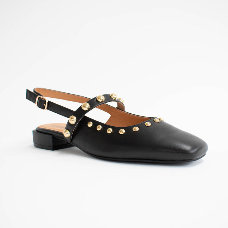 Bresley Sabur Black Kid Shoes front. Size 43 womens shoes