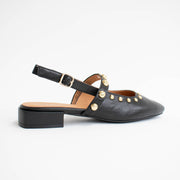 Bresley Sabur Black Kid Shoes back. Size 44 womens shoes