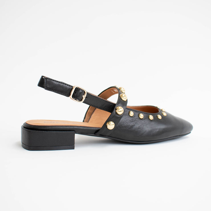 Bresley Sabur Black Kid Shoes back. Size 44 womens shoes