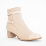 Django and Juliette Sadzis Cafe Patent Ankle Boots front. Size 43 womens shoes