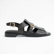 Bresley Saffron Black Sandals side. Size 42 womens shoes