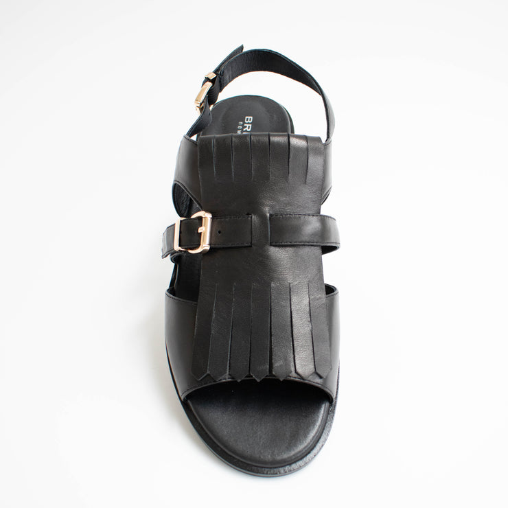 Bresley Saffron Black Sandals top. Size 46 womens shoes