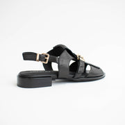 Bresley Saffron Black Sandals back. Size 44 womens shoes