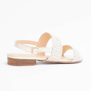 Chrissie Saige Gold Weave Sandal back. Size 44 womens shoes