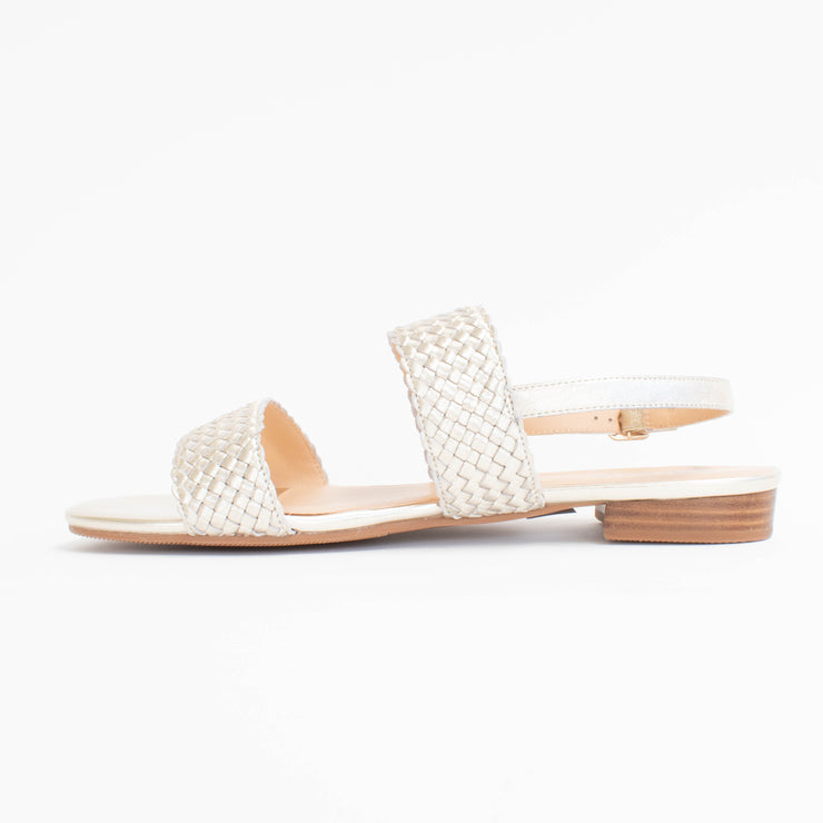 Chrissie Saige Gold Weave Sandal inside. Size 45 womens shoes