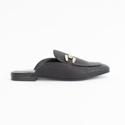 Dansi Salamanca Black Weave Mules side. Size 42 womens shoes