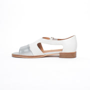 Bresley Sanya White Silver Sandal inside. Size 45 womens shoes
