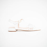Bresley Sarine White Sandals side. Size 42 womens shoes