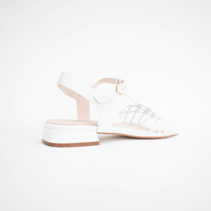 Bresley Sarine White Sandals back. Size 44 womens shoes