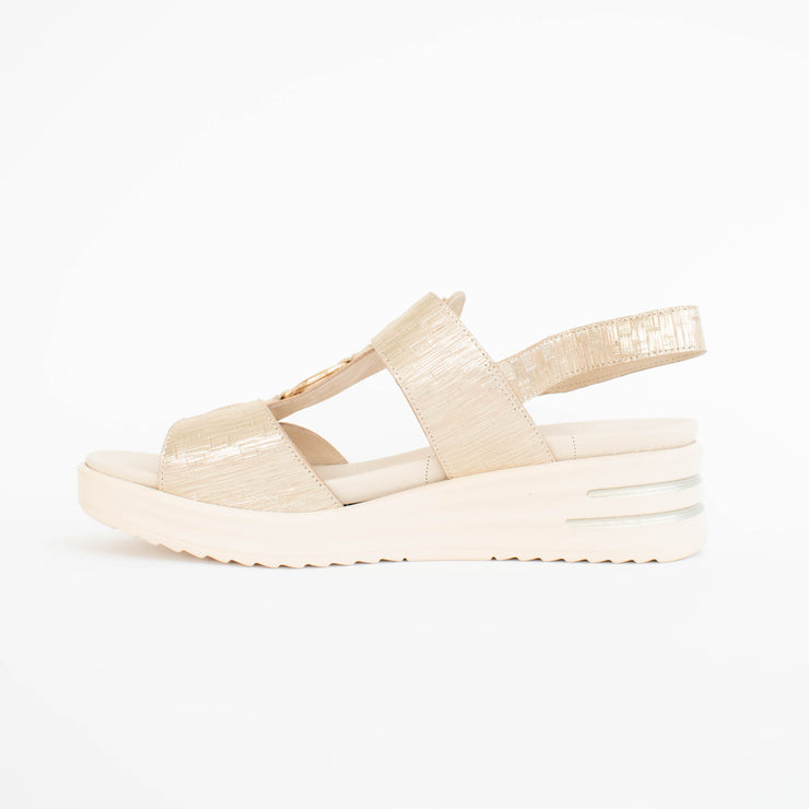 Ziera Sasson Gold Sparks Sandal inside. Size 42 womens shoes