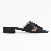 Bresley Scread Black Shimmer Sandals side. Size 42 womens shoes