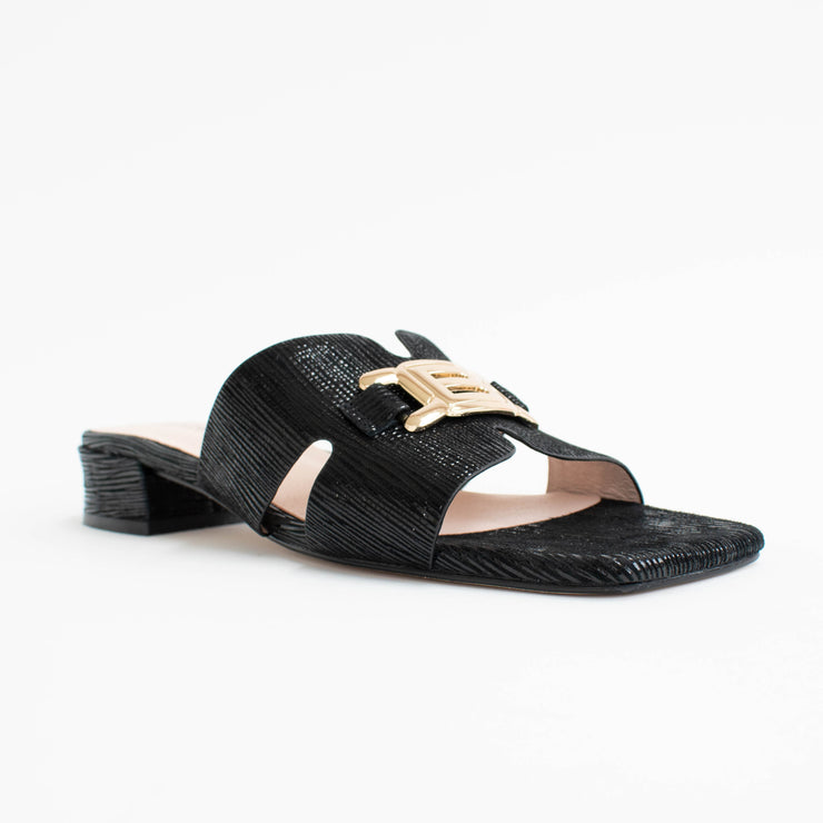 Bresley Scread Black Shimmer Sandals front. Size 43 womens shoes