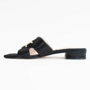 Bresley Scread Black Shimmer Sandals inside. Size 45 womens shoes