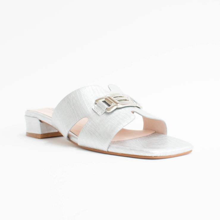 Bresley Scread Soft Silver Snake sandals front. Size 43 womens shoes