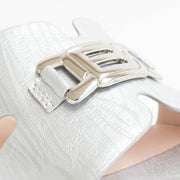 Bresley Scread Soft Silver Snake sandals detail. Size 46 womens shoes