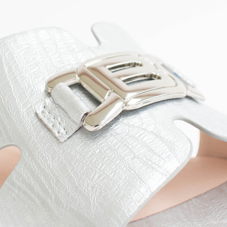 Bresley Scread Soft Silver Snake sandals detail. Size 46 womens shoes