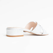 Bresley Scread Soft Silver Snake sandals back. Size 44 womens shoes