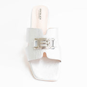 Bresley Scread Soft Silver Snake sandals top. Size 42 womens shoes