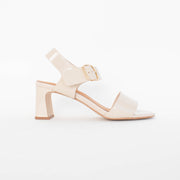 Bresley Scribe Nude Patent Sandal side. Size 42 womens shoes