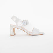 Bresley Scribe Silver Mottle Sandal side. Size 42 womens shoes