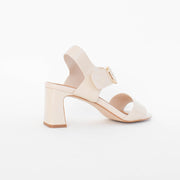 Bresley Scribe Nude Patent Sandal back. Size 44 womens shoes