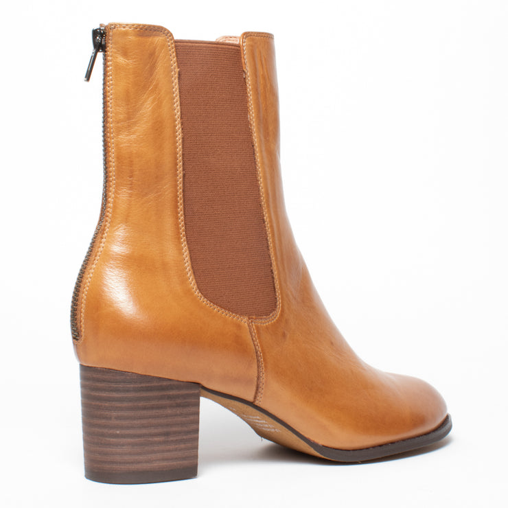 Django and Juliette Sebasy New Tan Ankle Boot back. Size 44 womens shoes