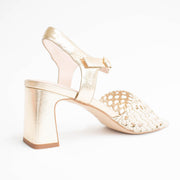 Bresley Seltic Gold Sandals back. Size 44 womens shoes