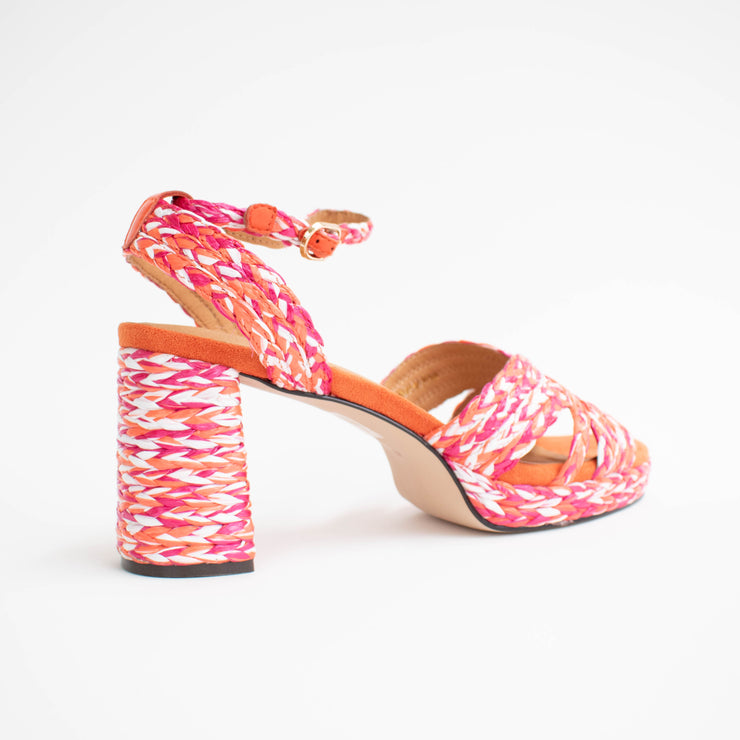 Bresley Sheriff Pink Multi Sandals back. Size 44 womens shoes
