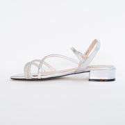 Bresley Sippa Silver Sandal inside. Size 45 womens shoes