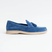 Bresley Skater Blue Suede Loafer side. Size 42 womens shoes