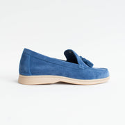 Bresley Skater Blue Suede Loafer back. Size 44 womens shoes