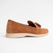 Bresley Skater Tan Suede Loafers back. Size 44 womens shoes